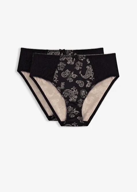 Maxislip met sierlijk kant (set van 2), bonprix