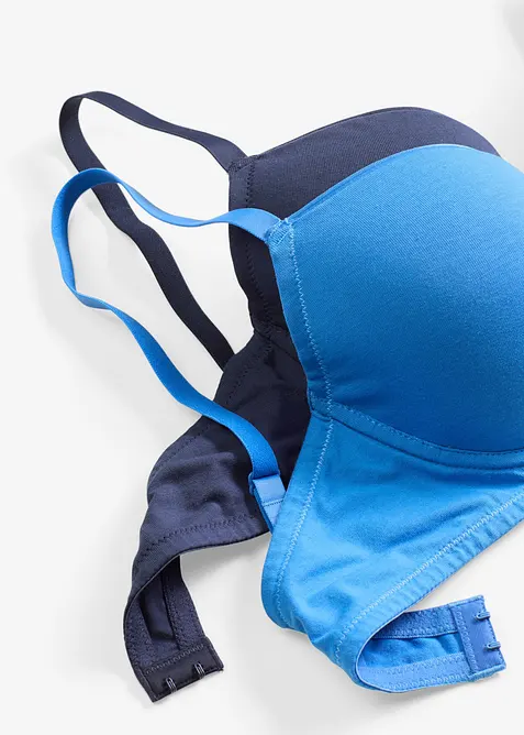 Voorgevormde bh met beugels en biologisch katoen (set van 2), bonprix