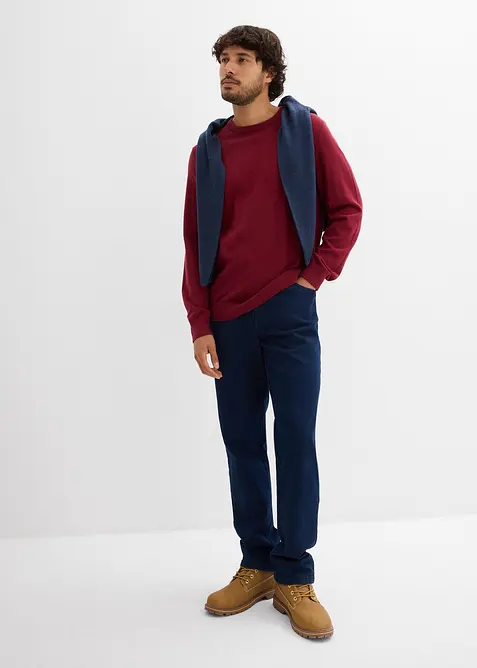 Fijngebreide trui in een zachte katoemix, bonprix