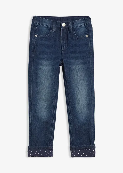 Meisjes thermojeans met jersey voering, slim fit, bonprix