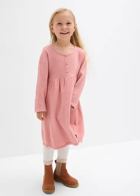 Gebreide jurk met decoratieve knoopsluiting, bonprix