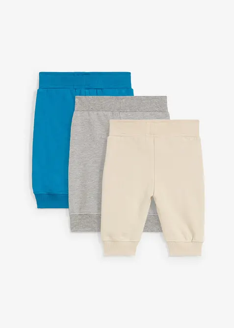 Baby sweatpants van biologisch katoen (set van 3), bonprix