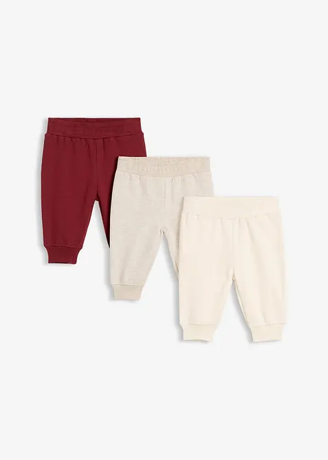 Baby sweatpants van biologisch katoen (set van 3), bonprix