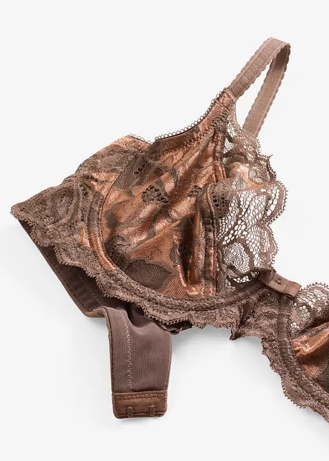 Bh met beugels van tweekleurig kant, bonprix