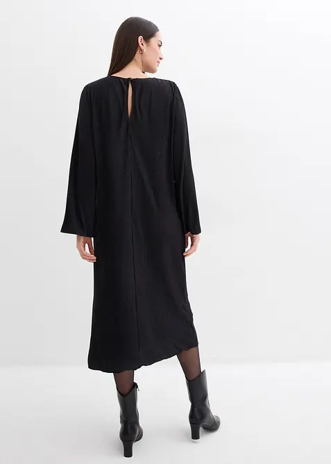 Midi jurk van gestructureerde crinkle, bonprix