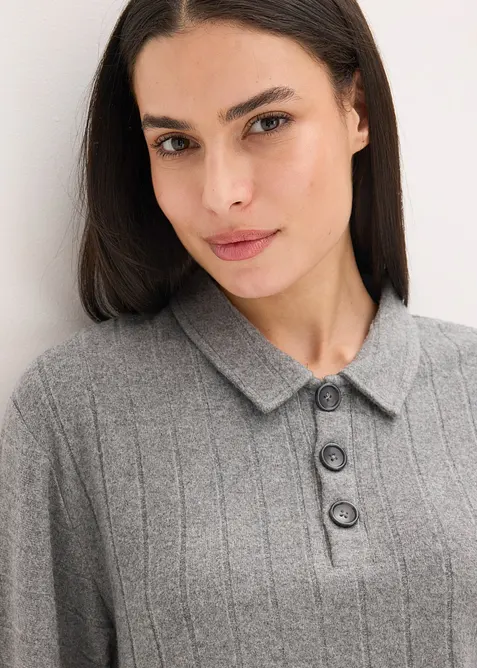 Oversized huispak van zacht ribmateriaal, bonprix