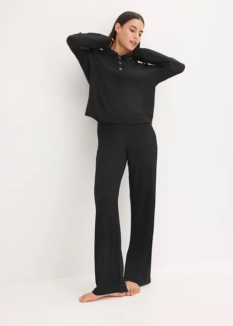 Oversized huispak van zacht ribmateriaal, bonprix