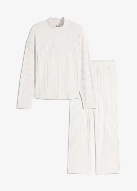 Oversized huispak van zacht ribmateriaal, bonprix