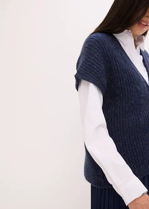 Mouwloos vest met decoratieve knopen, bonprix