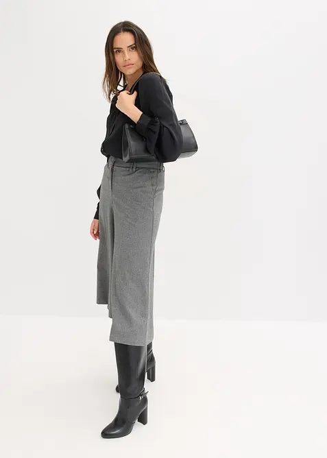 Blouse met biezen van kant, bonprix