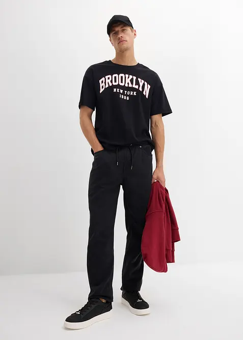 Relaxed Fit instapbroek van katoen-twill, tapered, bonprix