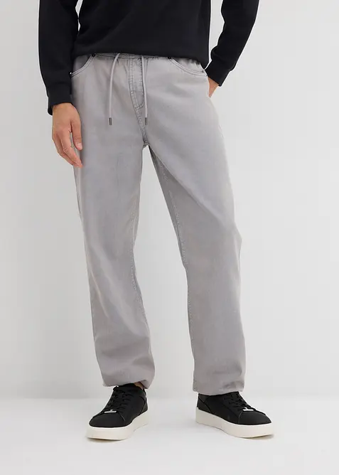 Relaxed Fit instapbroek van katoen-twill, tapered, bonprix