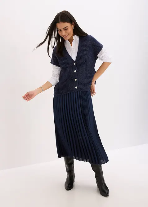 Mouwloos vest met decoratieve knopen, bonprix