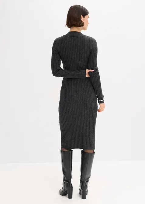 Gebreide jurk met wol, bonprix