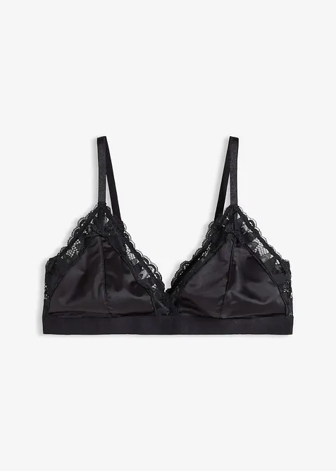 Bralette van glanzend materiaal, bonprix