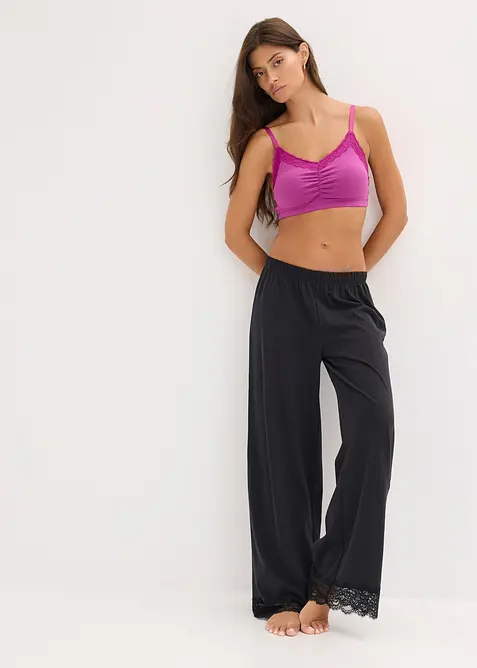 Bralette met biologisch katoen en kant, bonprix