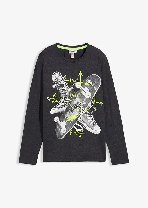 Jongens longsleeve met katoen en print, bonprix
