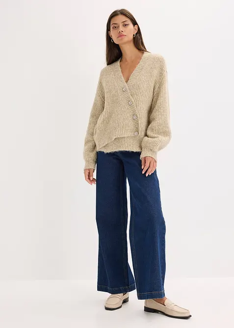 Gebreide vest met decoratieve knopen, bonprix