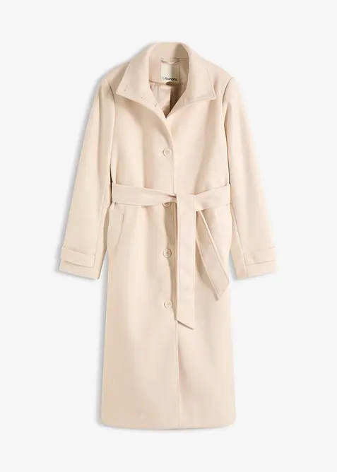 Lange jas in wollen look, bonprix
