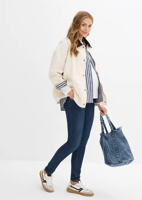 Zwangerschapsjeans van biologisch katoen, skinny, bonprix