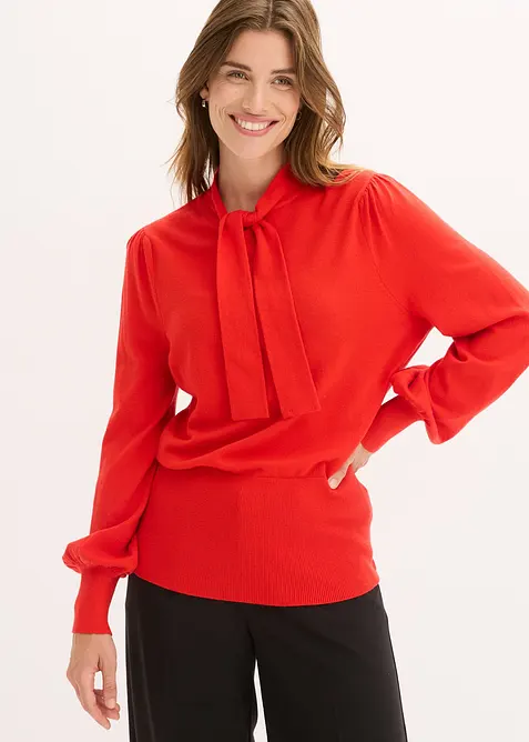 Fijngebreide trui in een zachte viscosemix, bonprix