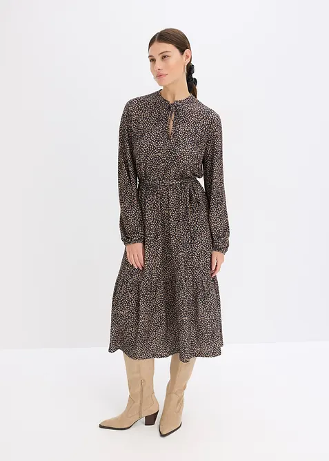 Jersey midi jurk, bonprix