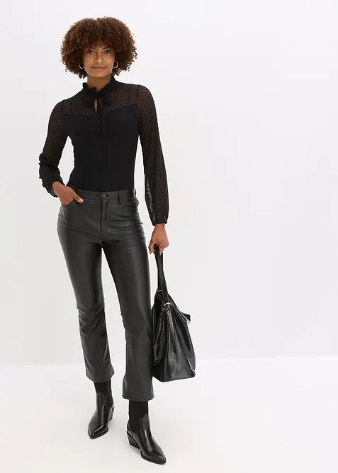 Imitatieleren broek, bonprix