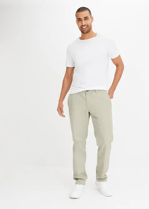 Relaxed fit stretch chino met biologisch katoen, straight, bonprix
