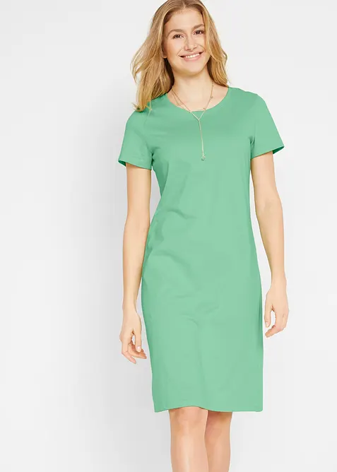 Jersey jurk van puur katoen (set van 2), bonprix