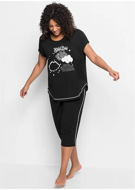Capri pyjama van biologisch katoen, bonprix