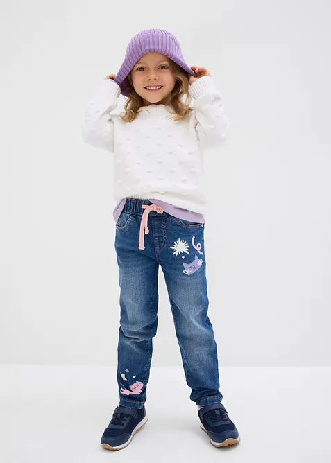 Meisjes jeans, mid waist, bonprix