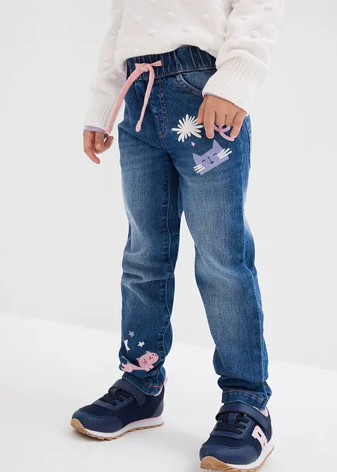 Meisjes jeans, mid waist, bonprix