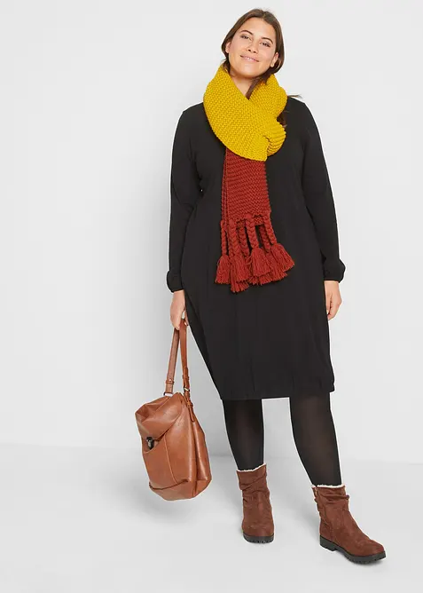 Jurk in een katoenmix, ballonmodel, bonprix