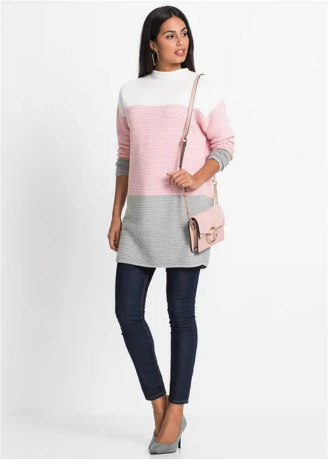 Lange trui met strepen, bonprix