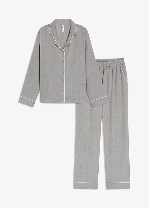 Geweven flanellen pyjama met visgraatpatroon, bonprix