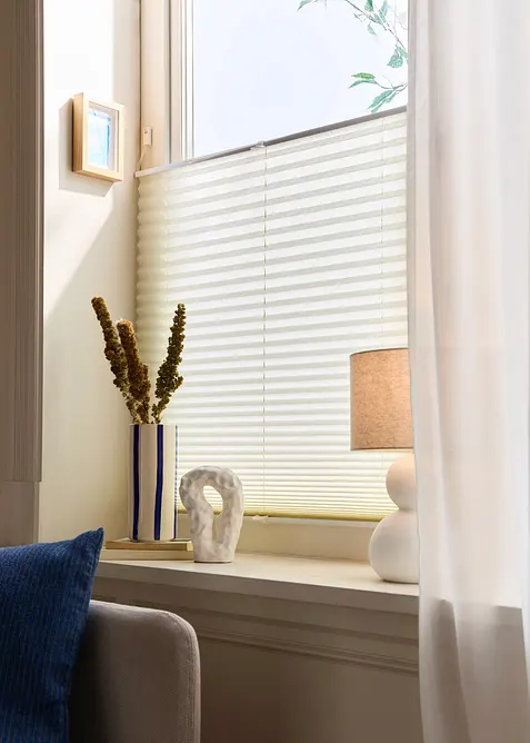 Crush plisségordijn, effen, bonprix