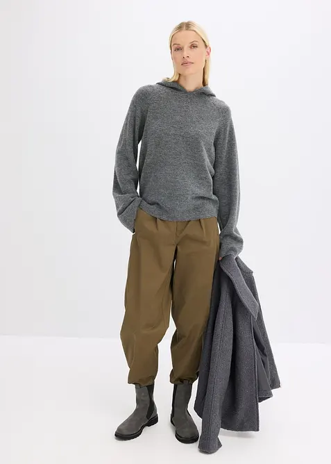 Gebreide hoodie, bonprix