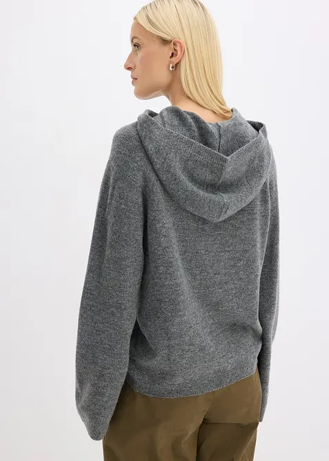 Gebreide hoodie, bonprix