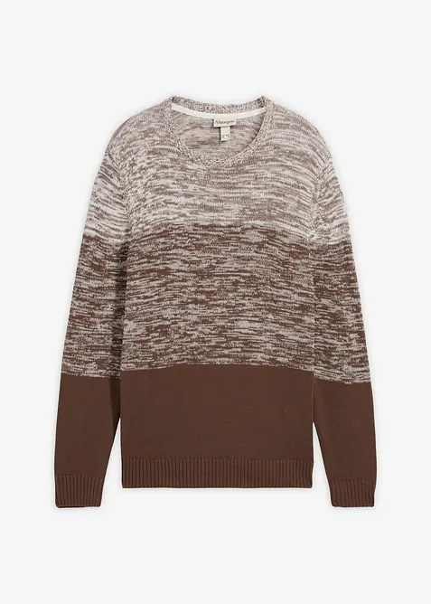 Gebreide comfort fit trui in een zachte katoenmix, bonprix