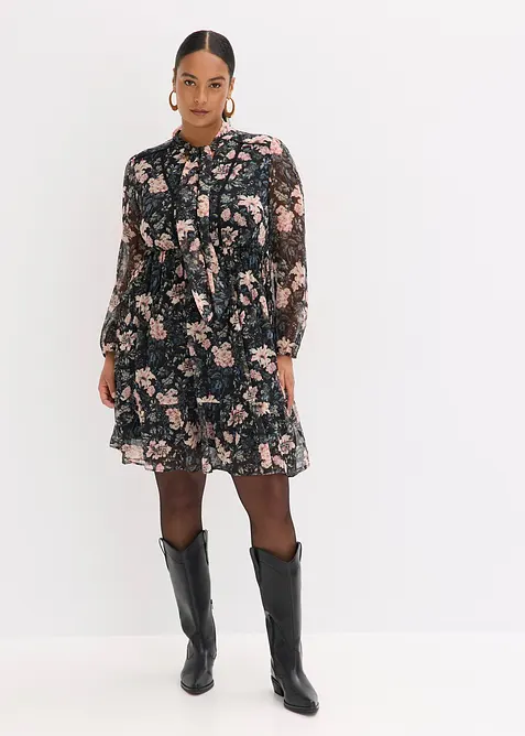 Jurk van chiffon, bonprix