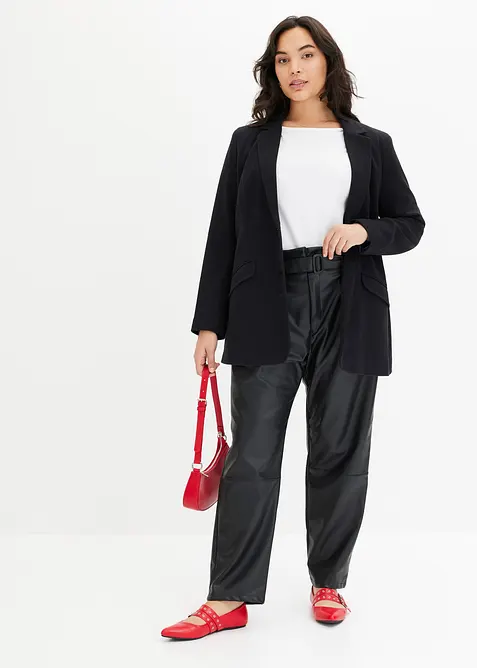 Lange blazer van katoen-jersey, bonprix