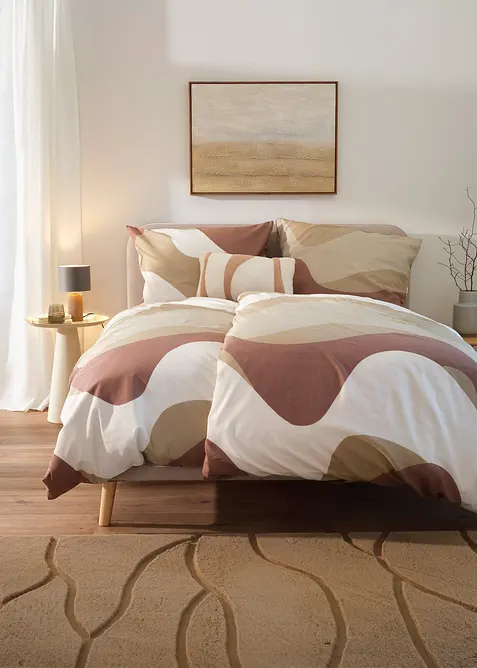 Bouclé kussen met een grafisch motief, bonprix