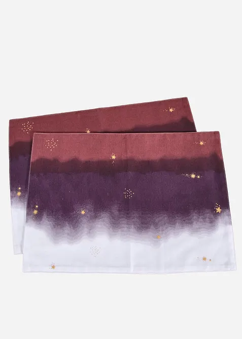 Placemats van biologisch katoen (set van 2), bonprix
