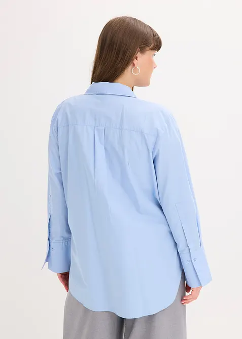 Blouse met strik van katoen, bonprix