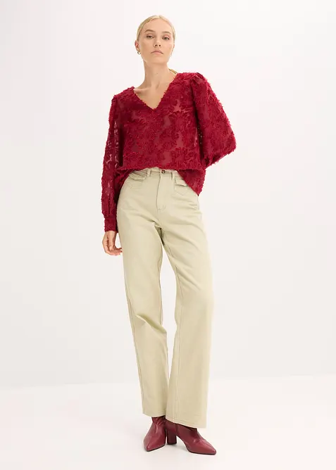 Blouse met bloemenstructuurpatroon, bonprix