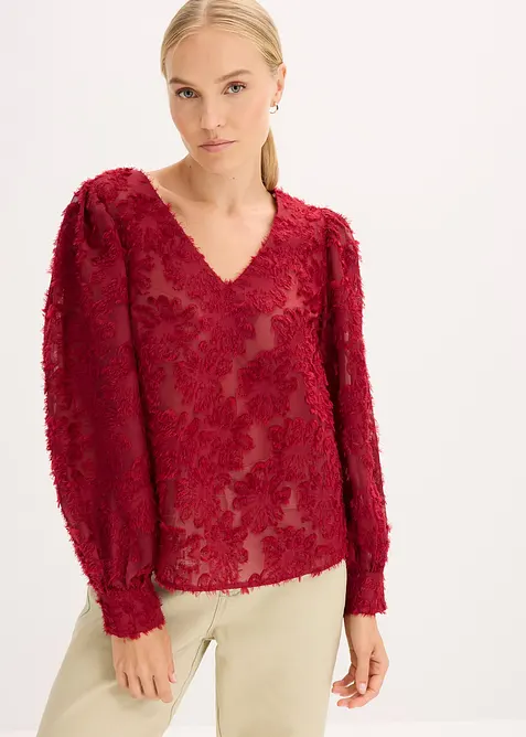 Blouse met bloemenstructuurpatroon, bonprix