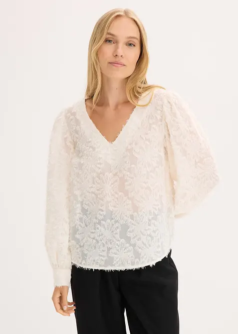 Blouse met bloemenstructuurpatroon, bonprix