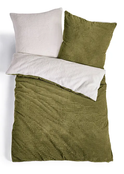 Cashmere touch dekbedovertrek met structuureffect, bonprix