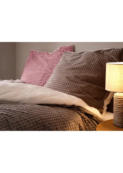 Cashmere touch dekbedovertrek met structuureffect, bonprix