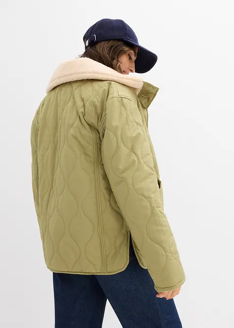 3-in-1 lichte zwangerschapsjas met teddyvoering en draagzak, bonprix